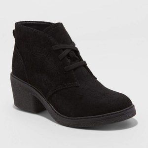 Women's Lucia Microsuede Lace-up Heeled Ankle Boot